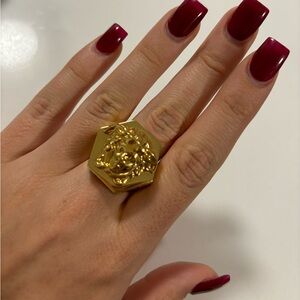 Versace Gold Medusa Signet Ring